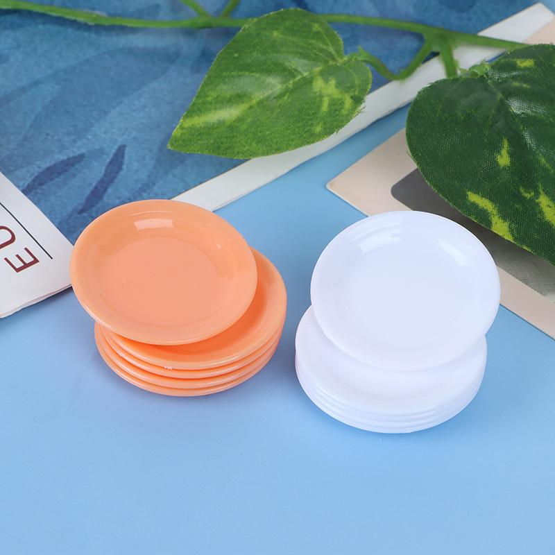 5Pcs 1:12 Dollhouse Miniatures Dishes Plate Pretend Play Kitchen Accessories Toy