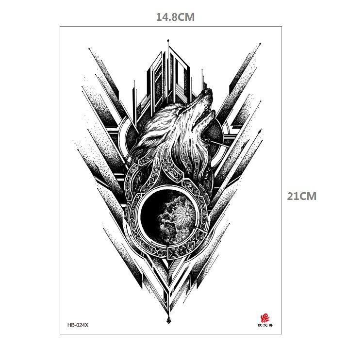 Наклейка с рисунком животного, тигр, лев, леопард, половина руки, рисунок Hb, набор для переноса воды, имитация наклейки