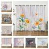 Шторы Винтажные цветы Американские шторы Цифровая печать Светонепроницаемые шторы Без сверления