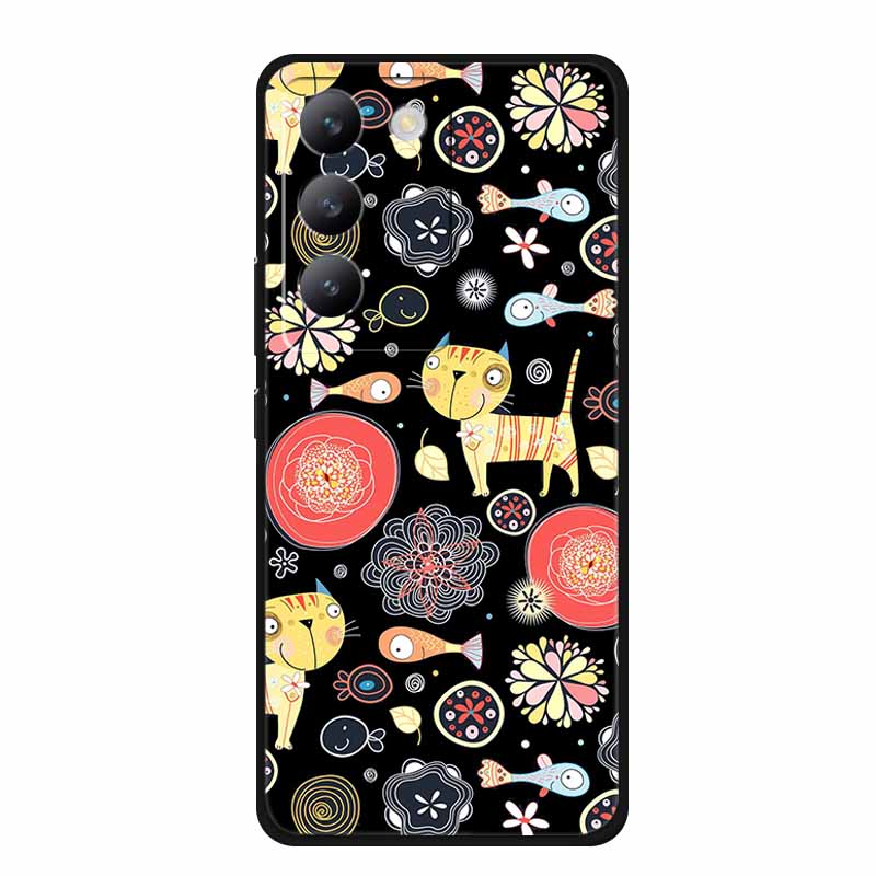 Flower Emboss Case For Vivo V40 V30 SE Y100 Y200E T3 5G Soft TPU Silicone Bumper Protector 3D Relief Phone Cover Funda V 30 40