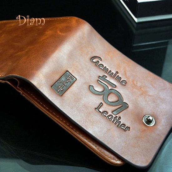 Мужской кошелек GQ из искусственной кожи, двойной кошелек, чехол для денег, тонкий кошелек для монет, карман