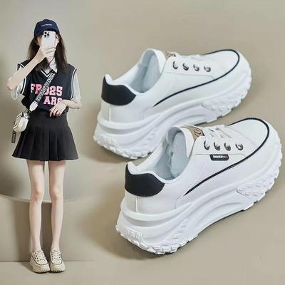 Кроссовки на толстой подошве белые туфли для женщин весенняя повседневная обувь женская обувь увеличивающая рост женская кожаная обувь кроссовки tenis de mujer