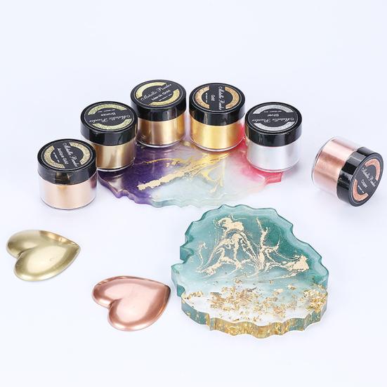 1 коробка, металлический порошок, украшение для дизайна ногтей ручной работы, форма для эпоксидной смолы «сделай сам», краска для ногтей, твердый пигмент, художественные ремесла, инструменты для изготовления ювелирных изделий