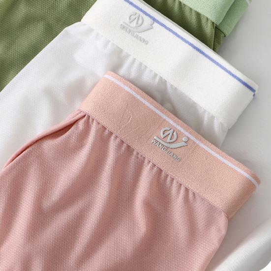 Мужское нижнее белье-боксеры с низкой посадкой и эластичным поясом, облегающие шорты, трусы, однотонные U-выпуклые тонкие трусики из ледяного шелка