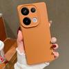 Тонкий чехол из однотонной кожи с текстурой для Xiaomi 13T Poco X6 Pro M6 Redmi Note 14 13 Pro 12 11, матовый мягкий противоударный чехол для защиты линз от ударов