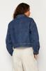 Women's Fashion New Jacket Dark Blue More Sustainable Pocket Detailed Denim Jacket