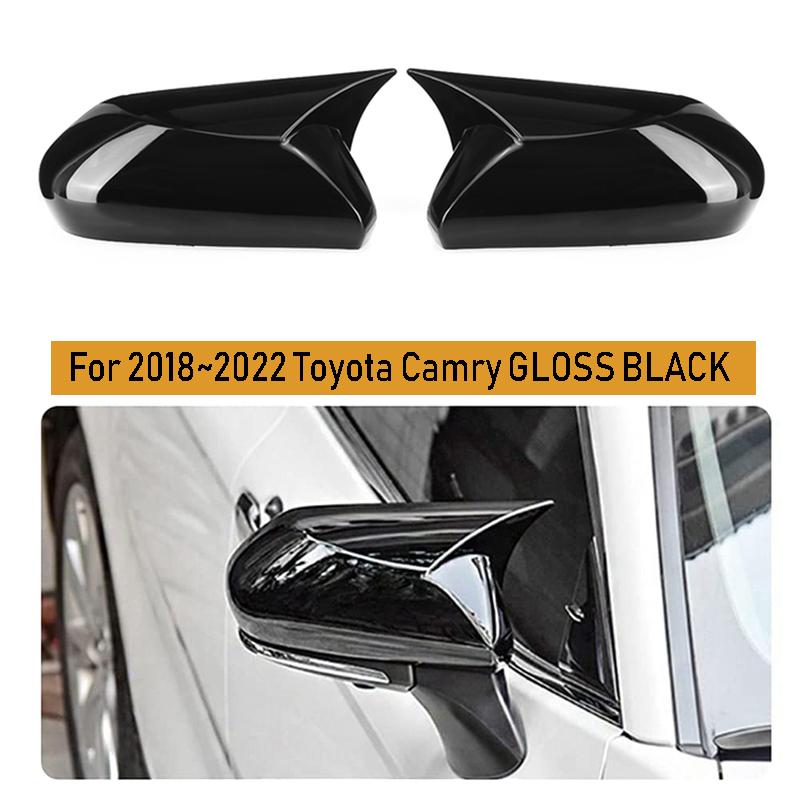 Рифмированные 2 шт., боковое крыло, накладка на зеркало заднего вида, черная декоративная накладка, внешние аксессуары для автомобиля для Toyota Camry Avalon