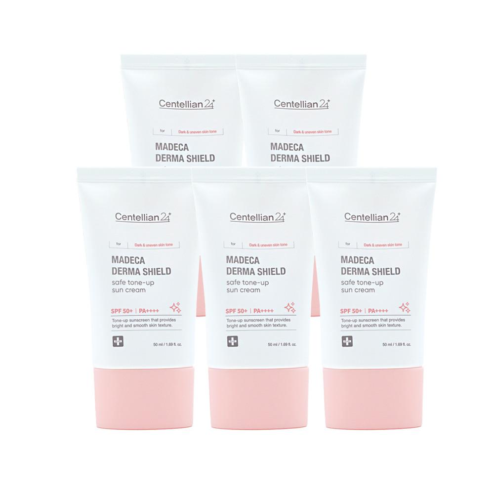 CENTELLIAN24 Madeca Derma Shield Safe Tone-Up Sunscreen 50ml x 5 + Ampoule Max 1ml x 15