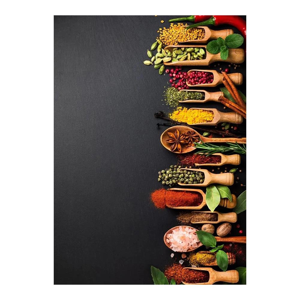 Modern Cooking Herbs Spices Sushi Utensils Spoon Wall Art Picture Canvas Painting Luxury Artwork Poster Print Home Kitchen Decor