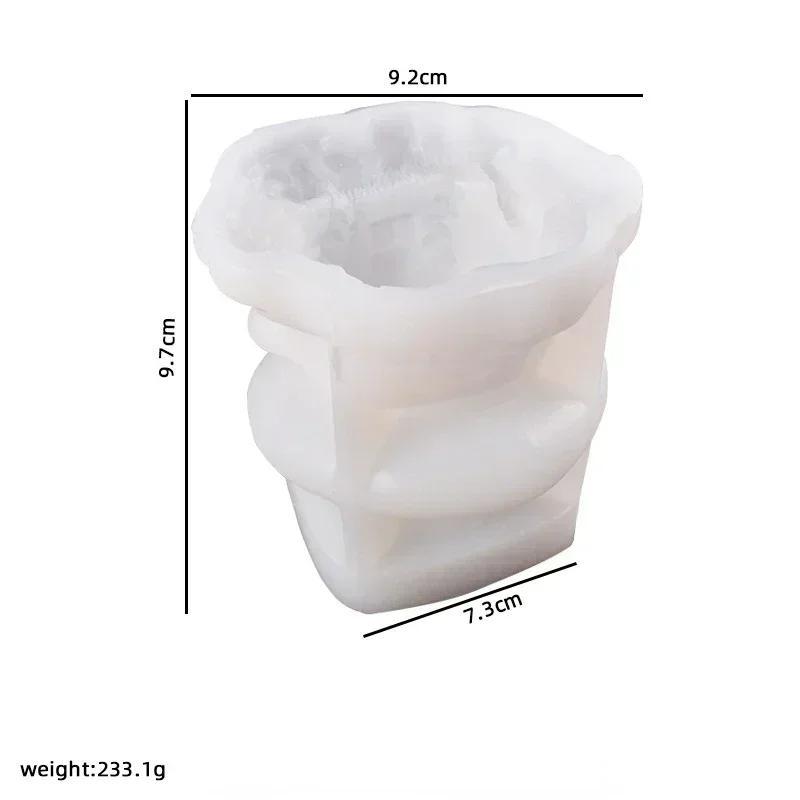 1pcs 3D Large Mushroom House Candle Mold Handmade Scented Candle DIY Aromatherapy Gypsum Decoration Resin Mushroom Drop Gel Mold