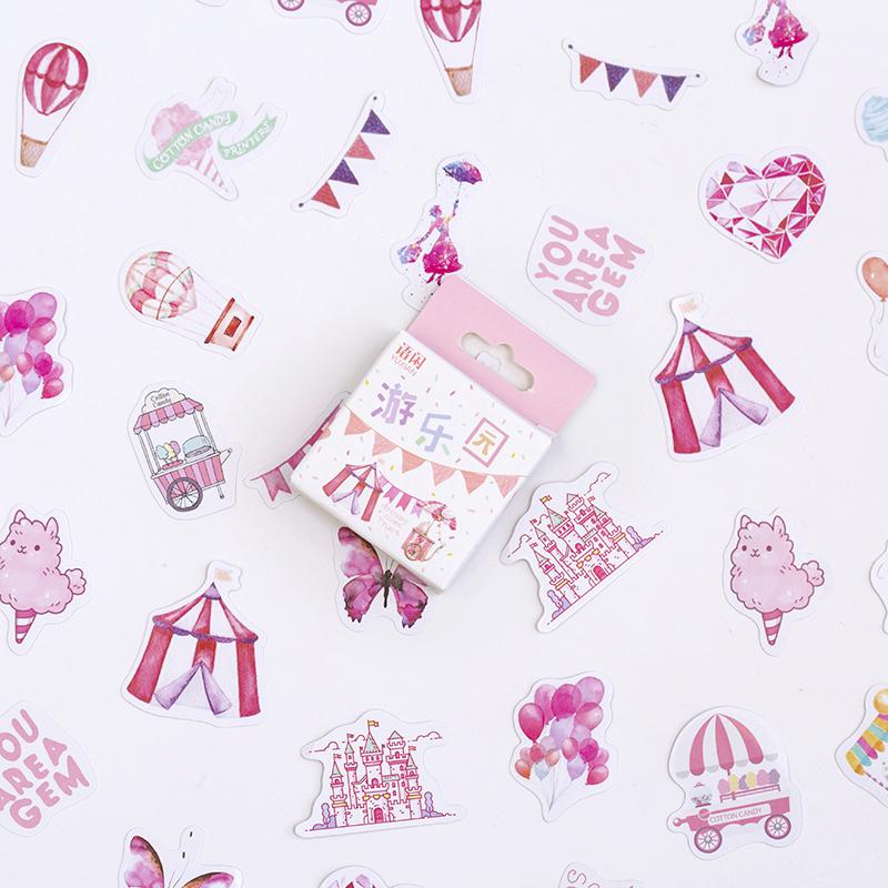 50 шт./упак., милые цветочные плакаты с единорогом, мини-бумажные наклейки, украшение для дневника, этикетка для скрапбукинга, канцелярские принадлежности