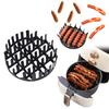 Silicone Air Fryer Liner with Hot Dog Divider Round Cooking Rack Reusable