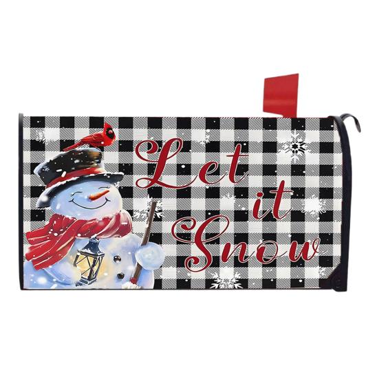 Зимний магнитный чехол для почтового ящика стандартного размера 18 x 21 дюйм Обёртки для почтового ящика с надписью «Счастливого Рождества»