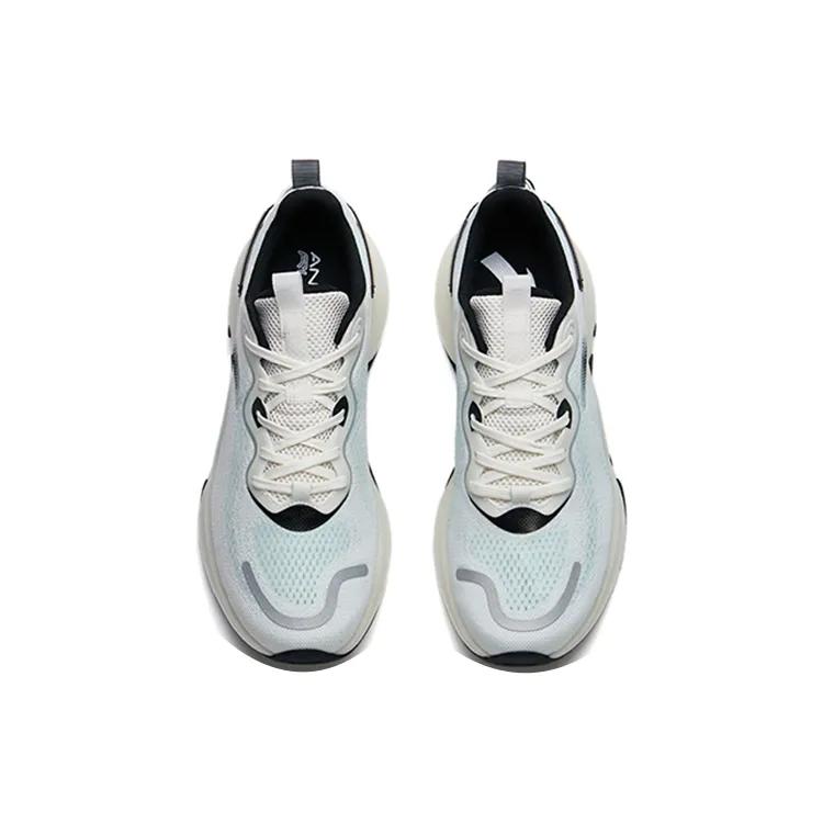Anta Cushioning Slip Resistant Abrasion Resistant Breathable Low top Running Shoes Men's White Green Black (Unisex) Running Shoes