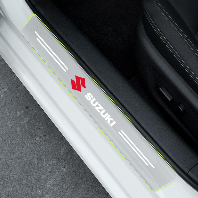 Наклейка на порог автомобиля Защитная пленка от царапин Прозрачная для Suzuki Swift SX4 Samurai Sport Jimny Grand Vitara Alto GW250 Splash Swace