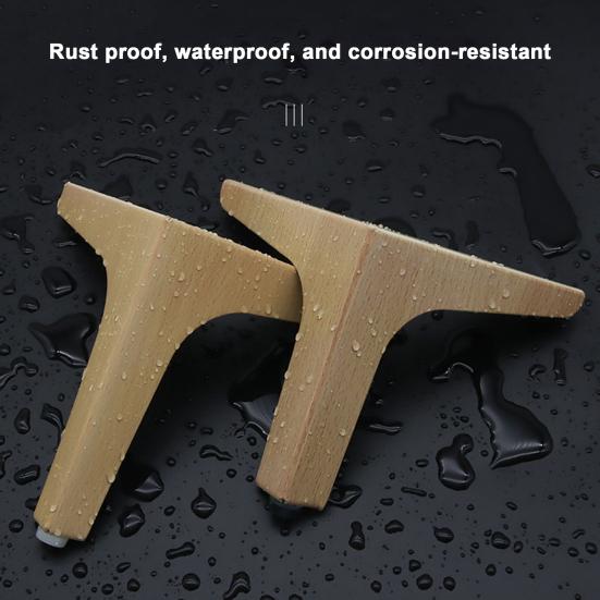 4Pcs Metal Furniture Legs 200kg Load-capacity Rust Resistant Easy To Install Triangle Furniture Feet DIY Replacement Parts