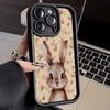 Ретро Цветочный Кролик Силиконовый Чехол Для Телефона Для Samsung Galaxy S25 S24 S23 S22 S21 Ultra Plus S20 FE A55 A54 A15 A35 Чехол