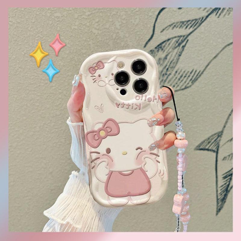 Милый Чехол-Браслет Hello Kitty Для OPPO Reno 15F 15 Pro 5G 14F 13F 12F 11F 14 13 12 11 Pro A6X A6 A5 Pro A60 A79 5G Sanrio Чехол