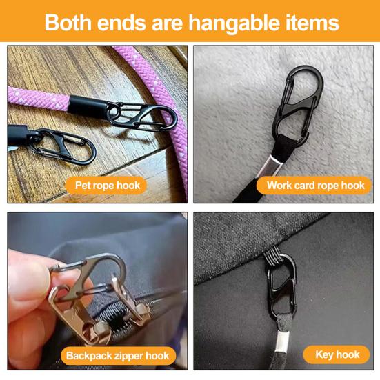 30 шт. S-образные карабины, маленькие карабины из сплава, портативный брелок, зажим, крошечный зажим, карабины, снаряжение для кемпинга