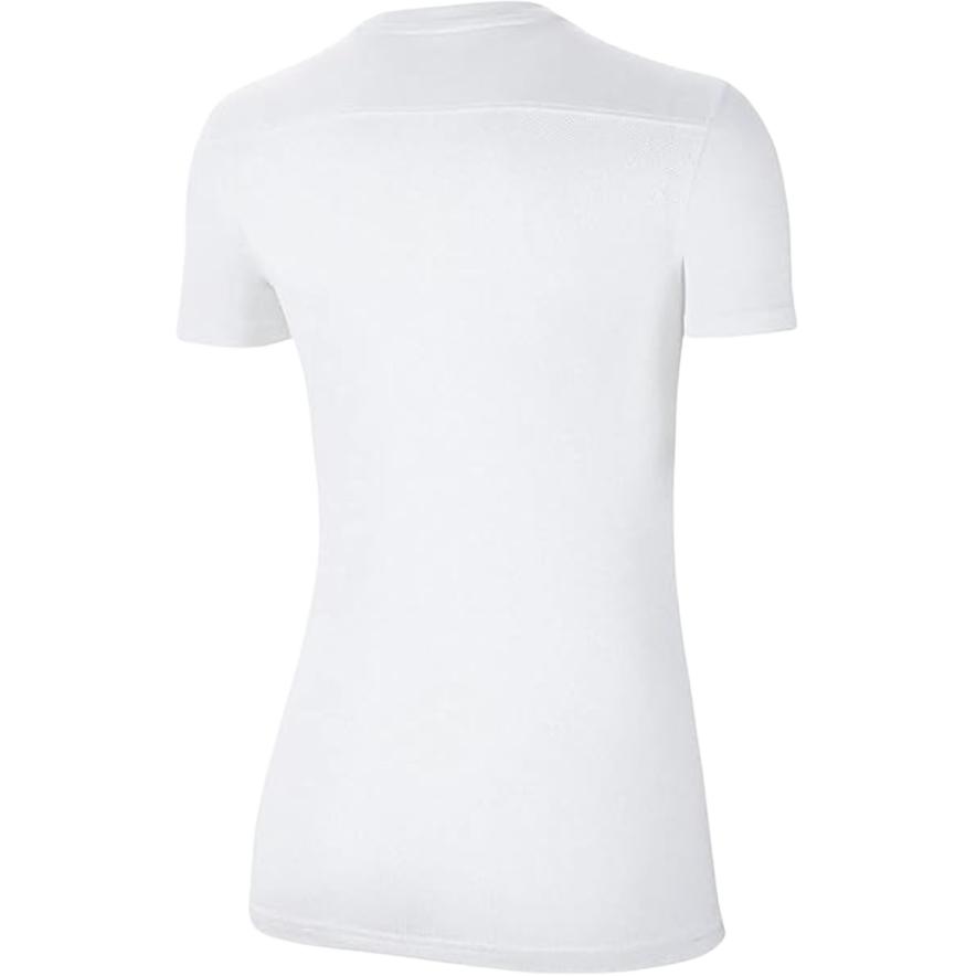 Nike Женская повседневная футболка с коротким рукавом для футбола Nike Dri-FIT, однотонная, белая, BV6728-100
