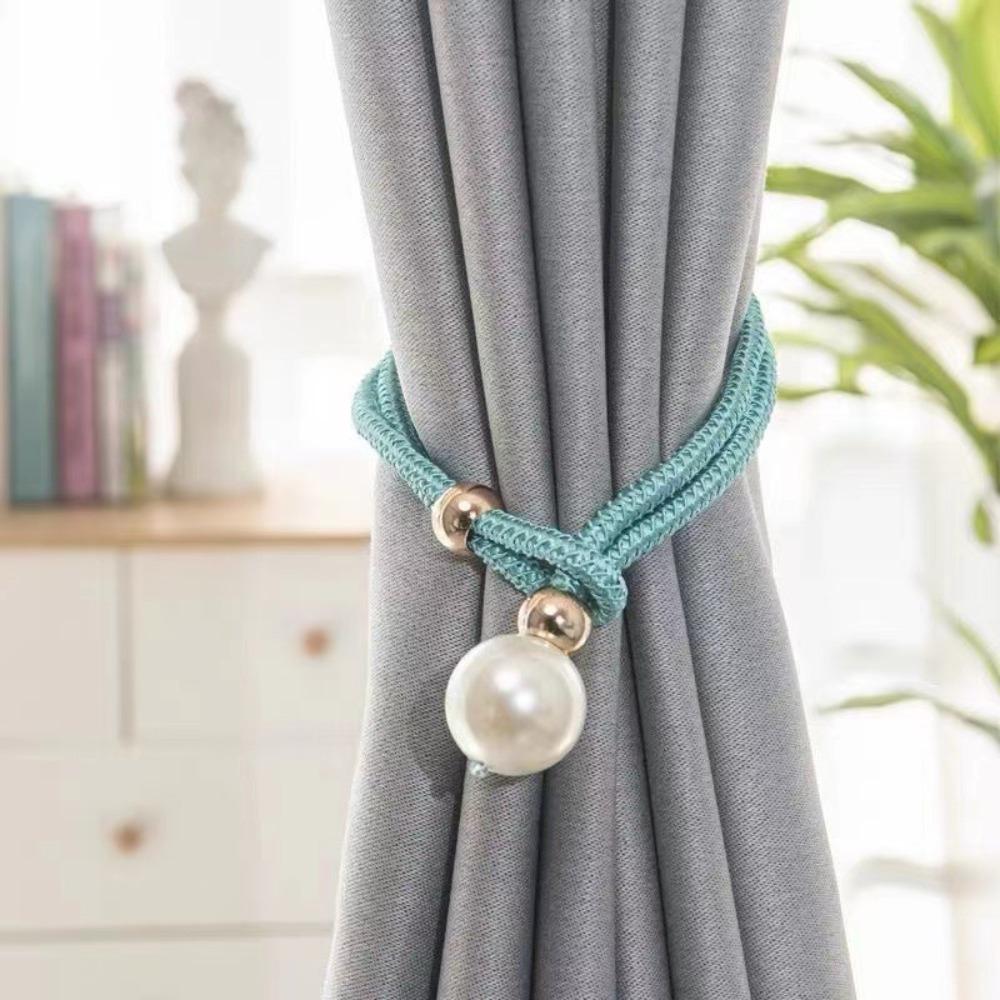 Adjustable Pearl Curtain Tieback High Quality Curtains Tie Rope Pearl Curtain Buckle Decoration