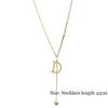 All-match Letter Necklace Cube Pendant Jewelry Accessories Luxurious Fashion Chain  Mother's Day