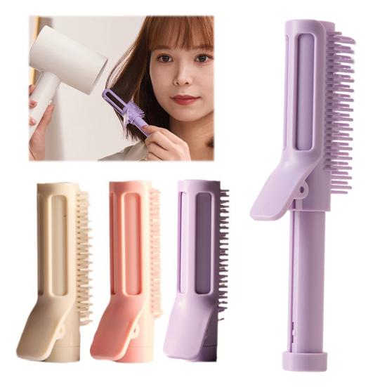 Retractable Hair Brush with Clip 2-In-1 Fluffy Hair Volume Comb Portable Travel Professional Women Hair Styling Detangling Tools