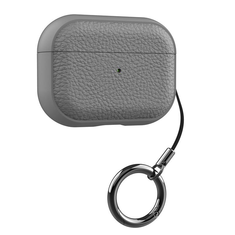 Чехол с текстурой кожи для Apple Airpods 1 2 3 4 Pro air pods Беспроводные Bluetooth-наушники Защитная крышка Противопотеря Сумка для наушников