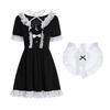 Women's Japanese Style Maid Lace Up Apron Role Play Costume Lingerie Set