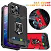 Чехол Для iPhone 16 14 13 11 12 15 Pro Max XS XR 8 7 Plus Сдвижной Держатель для карт Слот Кошелек Защитный С кольцом Подставка Чехол