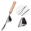Andy Wood Handle Stainless Steel Garden Weeder Hand Weeding Removal Cutter  Puller Tools Multifunction Weeder Transplant