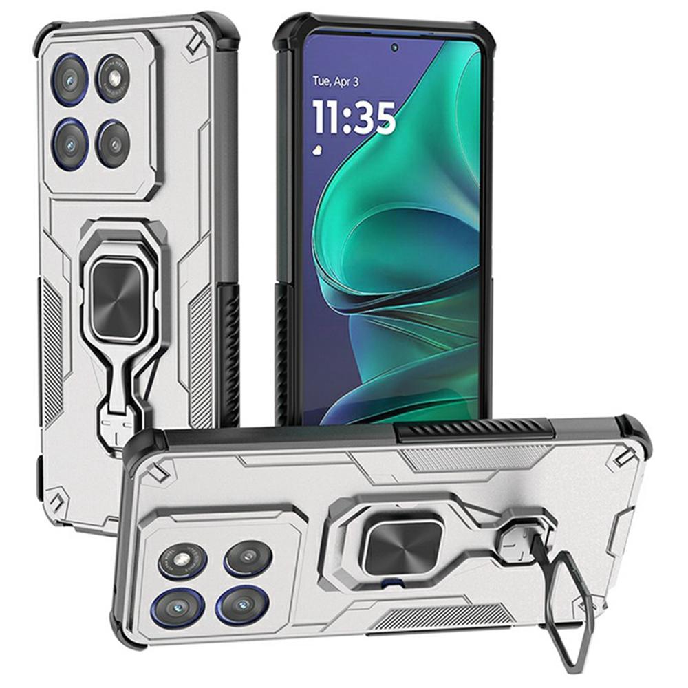 For Motorola Edge 60 Stylus 5G Case Rotatable Ring Kickstand PC+TPU Shockproof Phone Cover