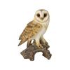Ubia Barn Owl Perched On a Stump X 8 X Cm Doll Figurine Ornament Animal Garden Decoration Bird H14082 12.5 17.8