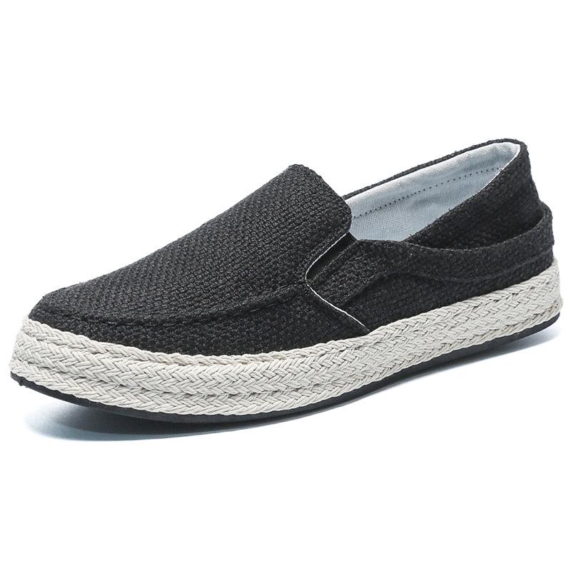 Мужская повседневная обувь, мокасины, холщовые дышащие туфли на плоской подошве, удобные кроссовки для отдыха, вождения, ходьбы, молодежная обувь для мужчин
