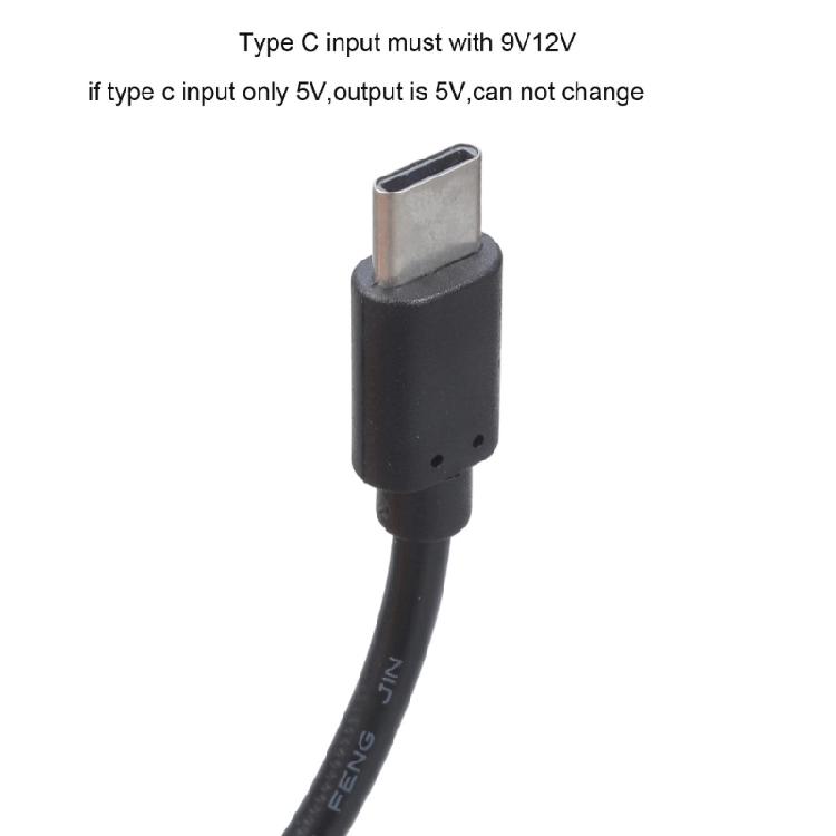 Автомобильные преобразователи напряжения USB Type-C в 5В/9В/12В/15В/24В с регулируемым напряжением и цифровым дисплеем для электронных устройств.