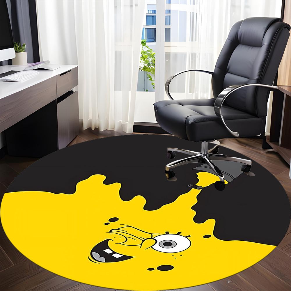 1pc Office Round Area Rug, Indoor Mat Suitable For Office, Under Office Chairs Bedroom Living Room Home Decor, Room Deco118