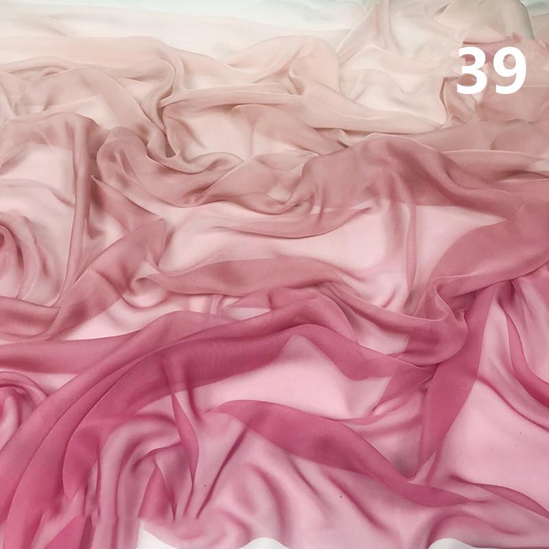 2M Ткань шифон градиентного цвета радуги в древнем стиле 30D органза тюль для DIY ханьфу свадебного платья сценического декора