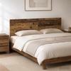 Wall Mounted Headboard HAARLEM Reclaimed Wood Engineered Wood