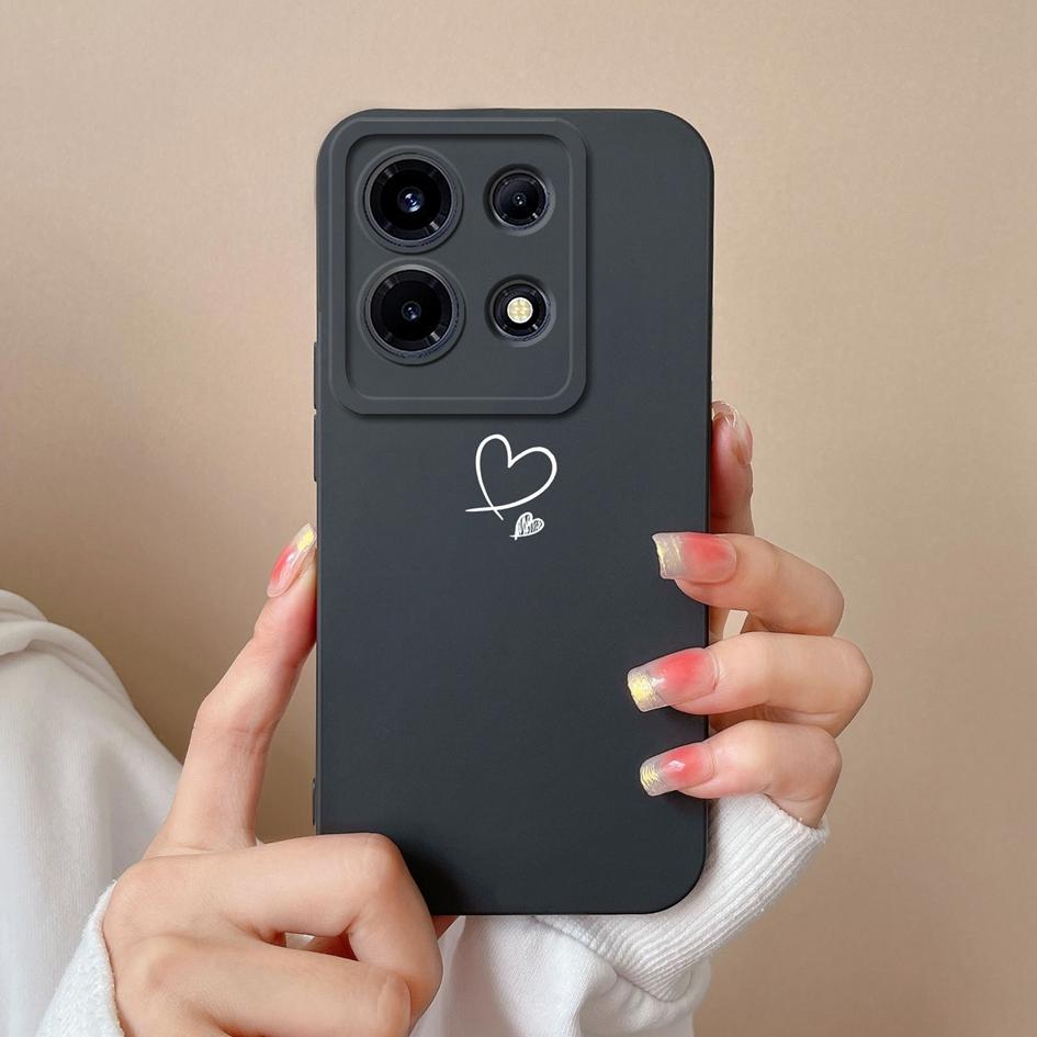 For Infinix Hot 30 Play GT 10 Pro Itel A05s A04 Tecno Camon 20 Premier 5G Phone Case Cover Fashion Love Heart Matte Soft Silicone Shockproof Bumpers