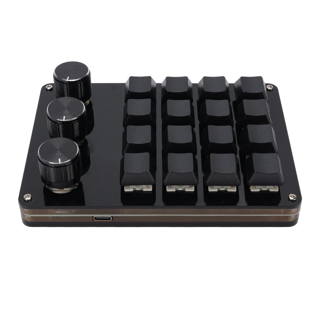 16 Клавиш 3 Ручки Клавиатура Пользовательская Макро Программируемая Клавиатурная Панель Горячая Замена Синий Переключатель Механическая Клавиатурная Панель