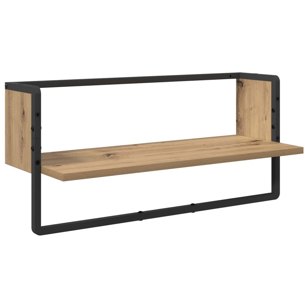 Wall Shelf Set 4 pcs Artisan Oak 65 x 25 x 30 cm Wood Based Material