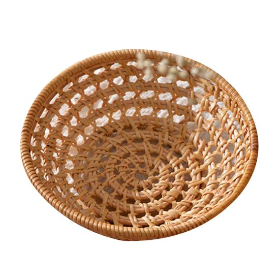 Плетеная корзина для хранения из ротанга, держатель для полотенец, органайзер для фруктового торта, реквизит для фотографий