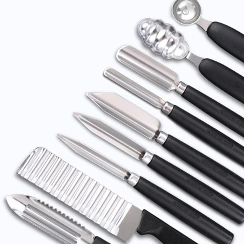 18 шт. Набор кухонных ножей для резьбы от шеф-повара Специальный набор Мастер-нож для резьбы Кухонный инструмент для резьбы по фруктам Нож для резьбы по еде Профессиональный нож для резьбы по...
