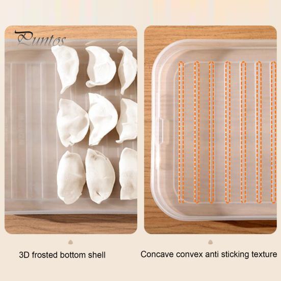 Dumpling Organizer Stackable Cold Retention PP Convenient Use Refrigerator Organizer Kitchen Supplies