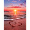 Frame Diamond Painting Mosaic Landscape Beach Full Round Love Embroidery Creative Hobbies Home Decoration 30x40cm