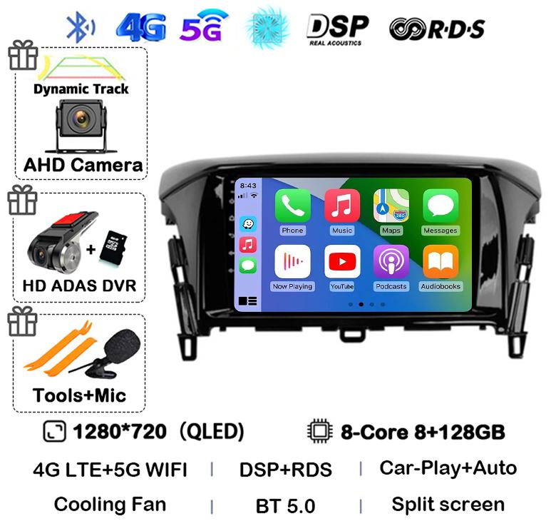Android 14 Carplay Auto For Mitsubishi Eclipse Cross 2017 2018 2019-2022 Car Radio Stereo Multimedia Video Player Navigation GPS