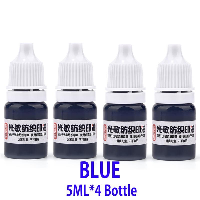 20ml DIY Fabric Textile Seal Stamp Printing Oil Refill Ink Photosensitive For Clothes Stamp Wood Metal Paper Glass Plastic