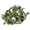 Reptile Climbing Branch Flexible Jungle 9.84ft Rattan 3 Vines( 9.84ft Rattan+Scindapsus Leaves)