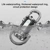 Portable Rechargeable Keychain Flashlight Dual Light Source Control Red Warning Light Waterproof Design Key Chain