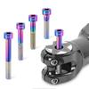 Rainbow Gold Titanium Bolts Taper Head Allen Key Bolts Durable Fixing Bolts  Bicycle Headset